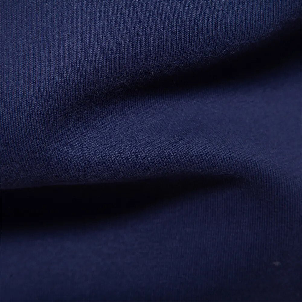 Men's Casual Polo Sweatshirt with Contrasting Collar