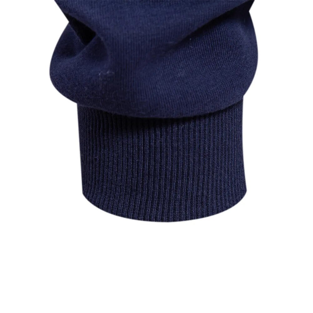 Men's Casual Polo Sweatshirt with Contrasting Collar