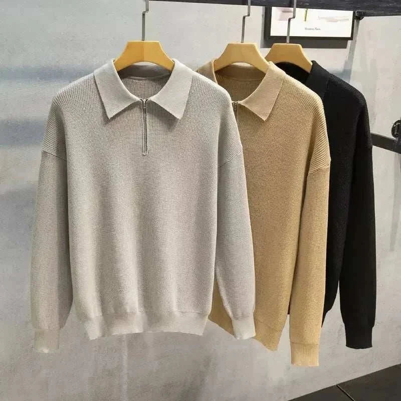 Men's Half-Zip Knit Sweater