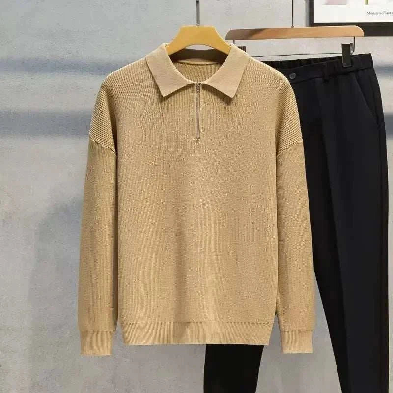 Men's Half-Zip Knit Sweater