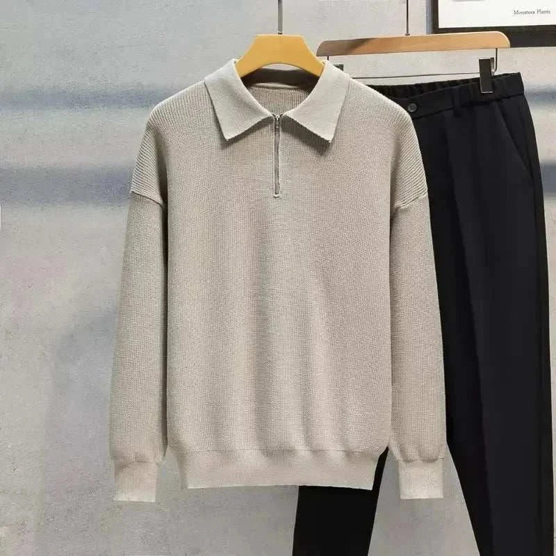 Men's Half-Zip Knit Sweater
