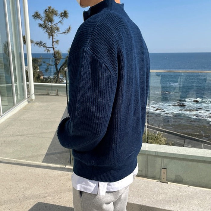 Men's Half Zip Sweater – Versatile Knit Pullover