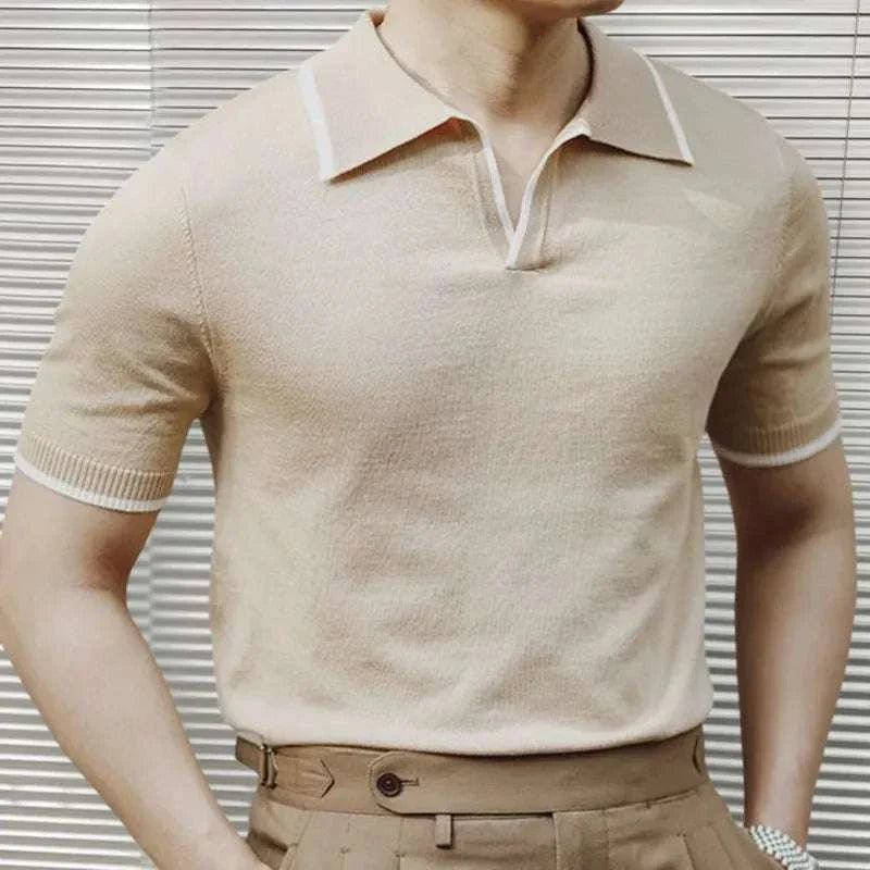 Men's Knitted Polo Shirt