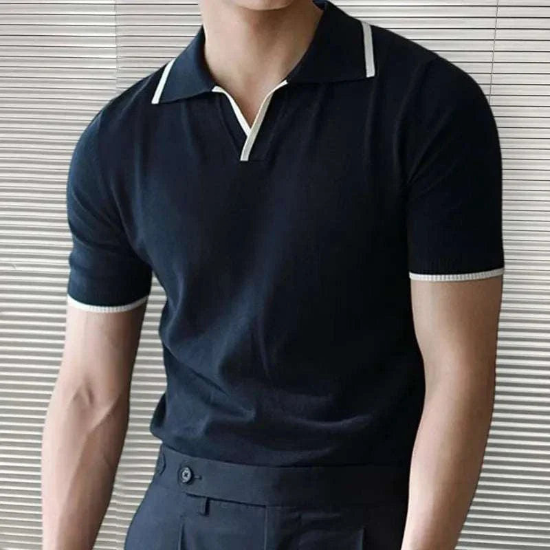Men's Knitted Polo Shirt