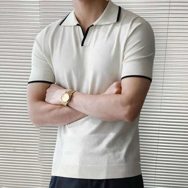 Men's Knitted Polo Shirt