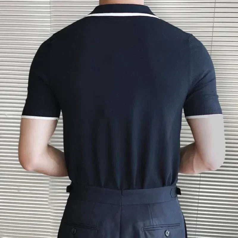 Men's Knitted Polo Shirt
