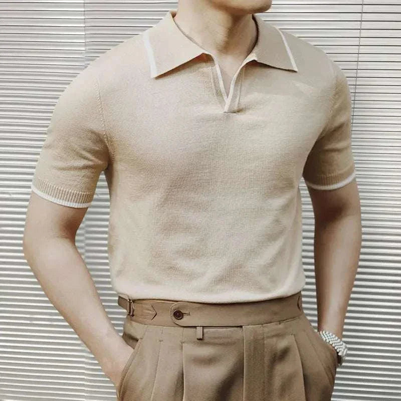 Men's Knitted Polo Shirt