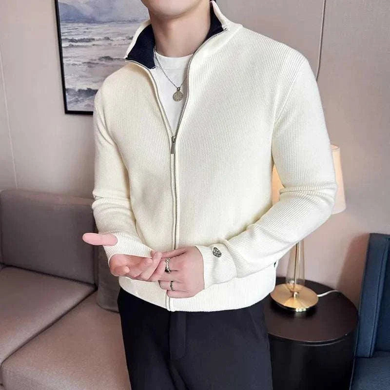 Men's Knitted Zipper Sweater