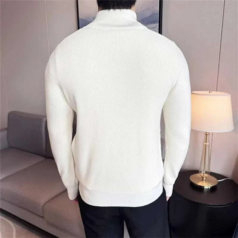 Men's Knitted Zipper Sweater