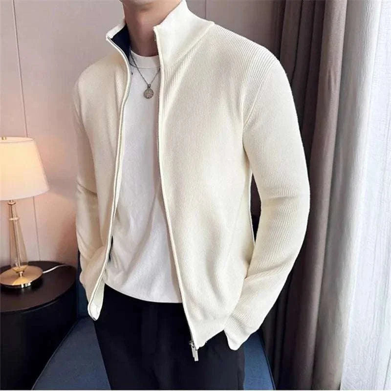 Men's Knitted Zipper Sweater