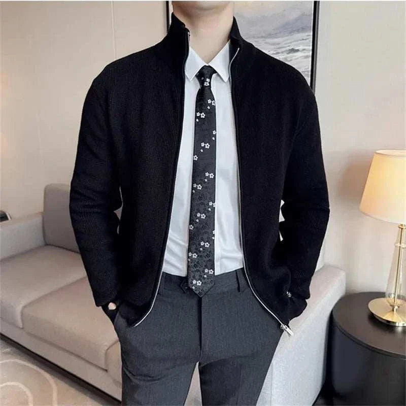 Men's Knitted Zipper Sweater