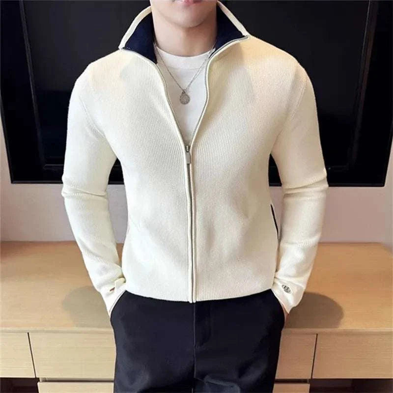 Men's Knitted Zipper Sweater