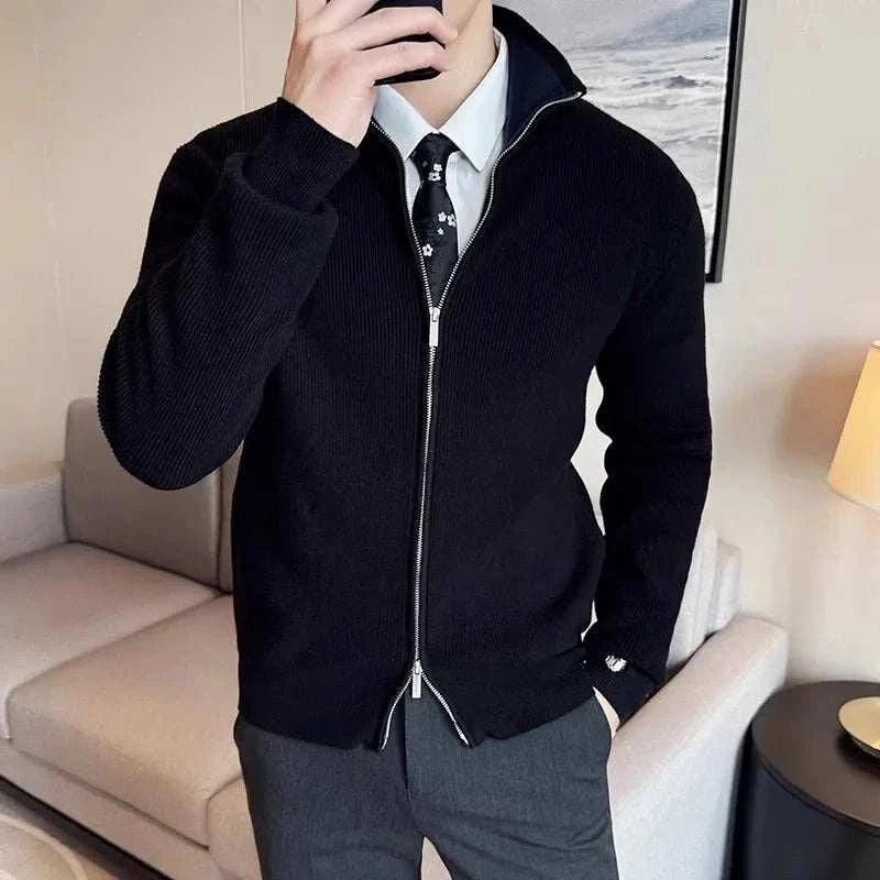 Men's Knitted Zipper Sweater