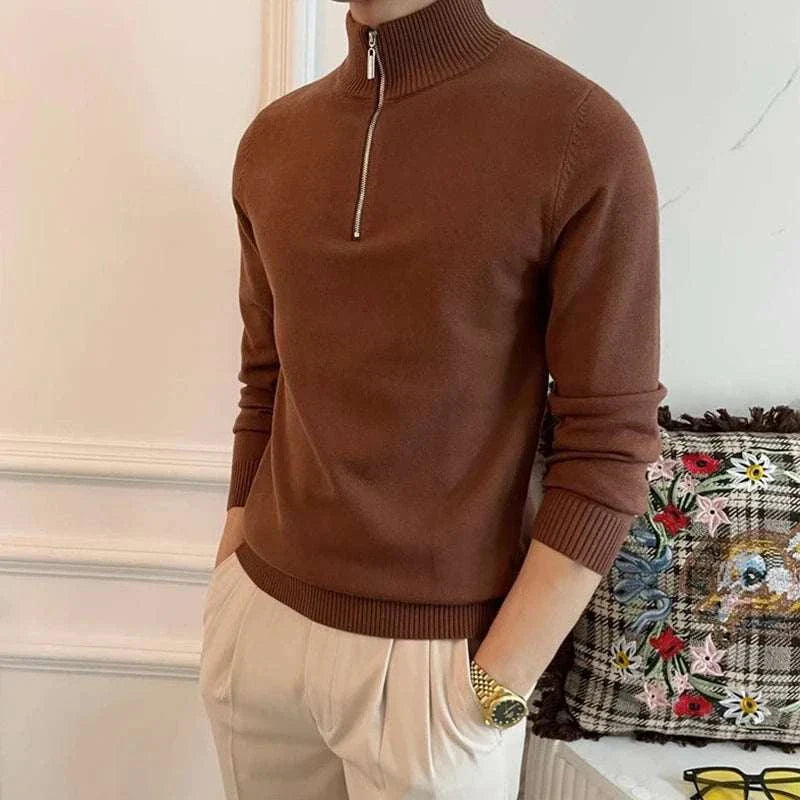 Men's Knit Zip-Up Sweater