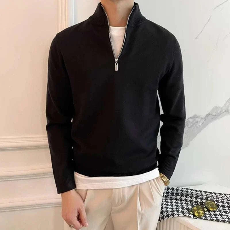 Men's Knit Zip-Up Sweater