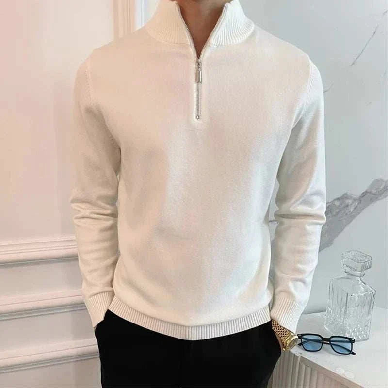Men's Knit Zip-Up Sweater