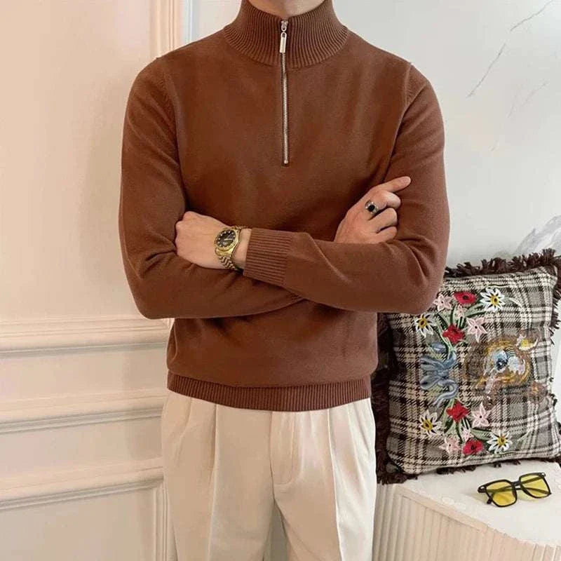 Men's Knit Zip-Up Sweater
