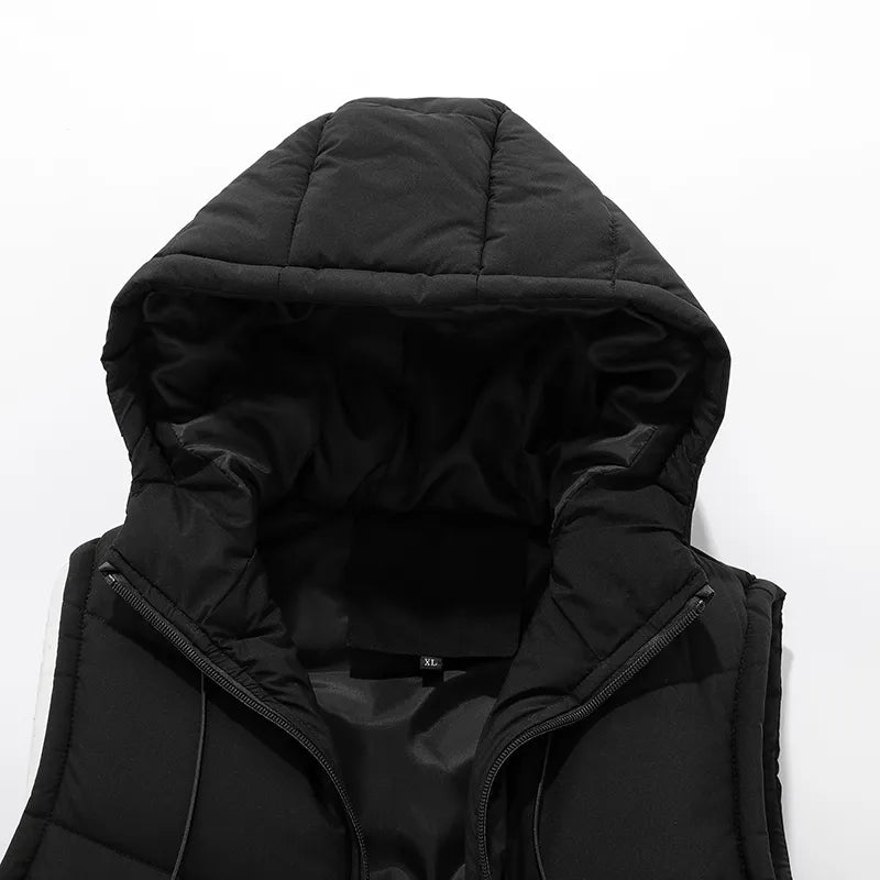 Men's Hooded Bodywarmer for Layering and Warmth