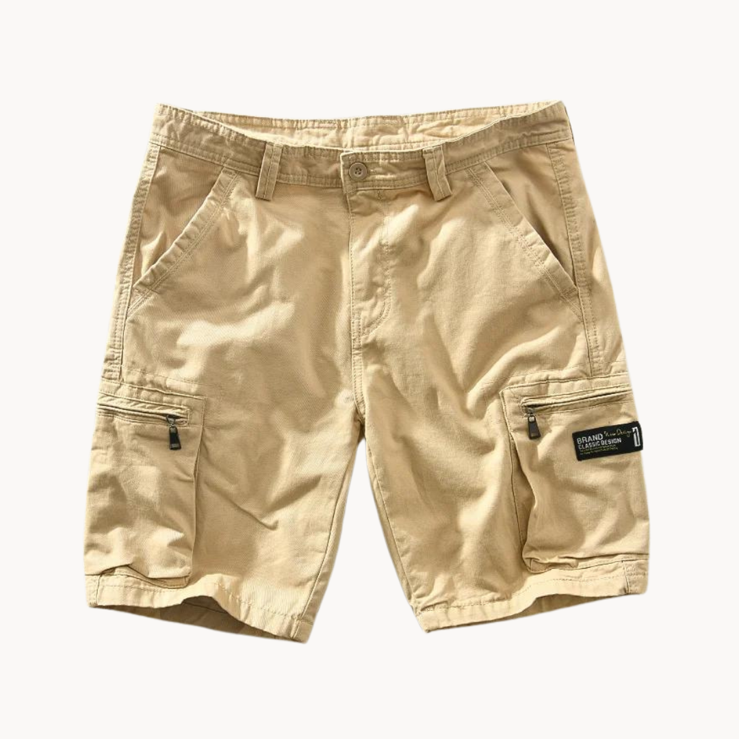 Men's Cargo Shorts with Multiple Pockets and Stretch Fabric