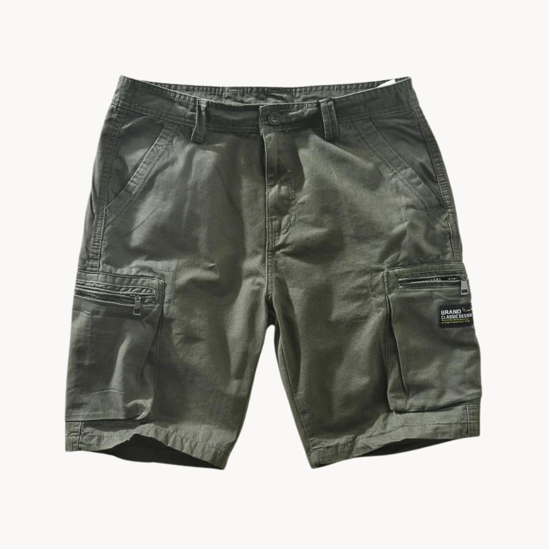 Men's Cargo Shorts with Multiple Pockets and Stretch Fabric
