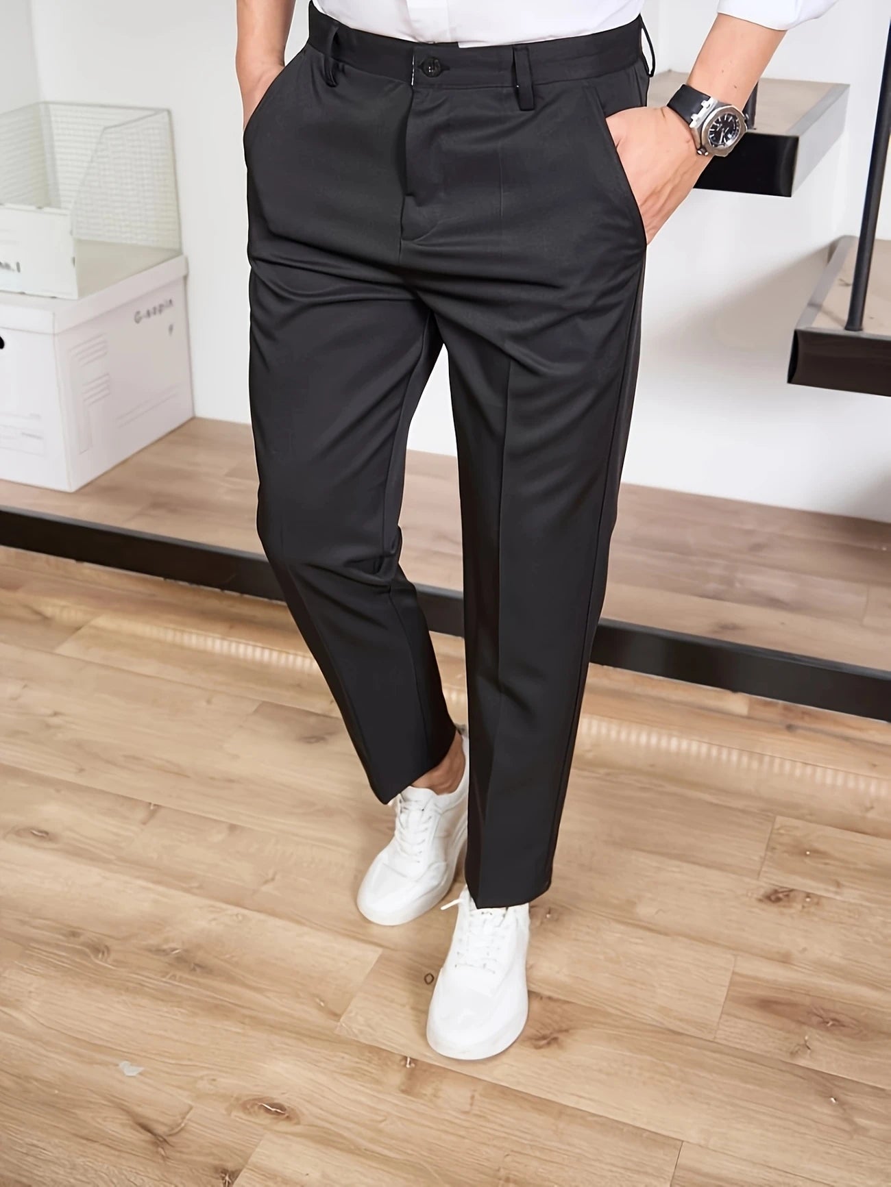 Men's Casual Trousers – Loose Fit Business Style
