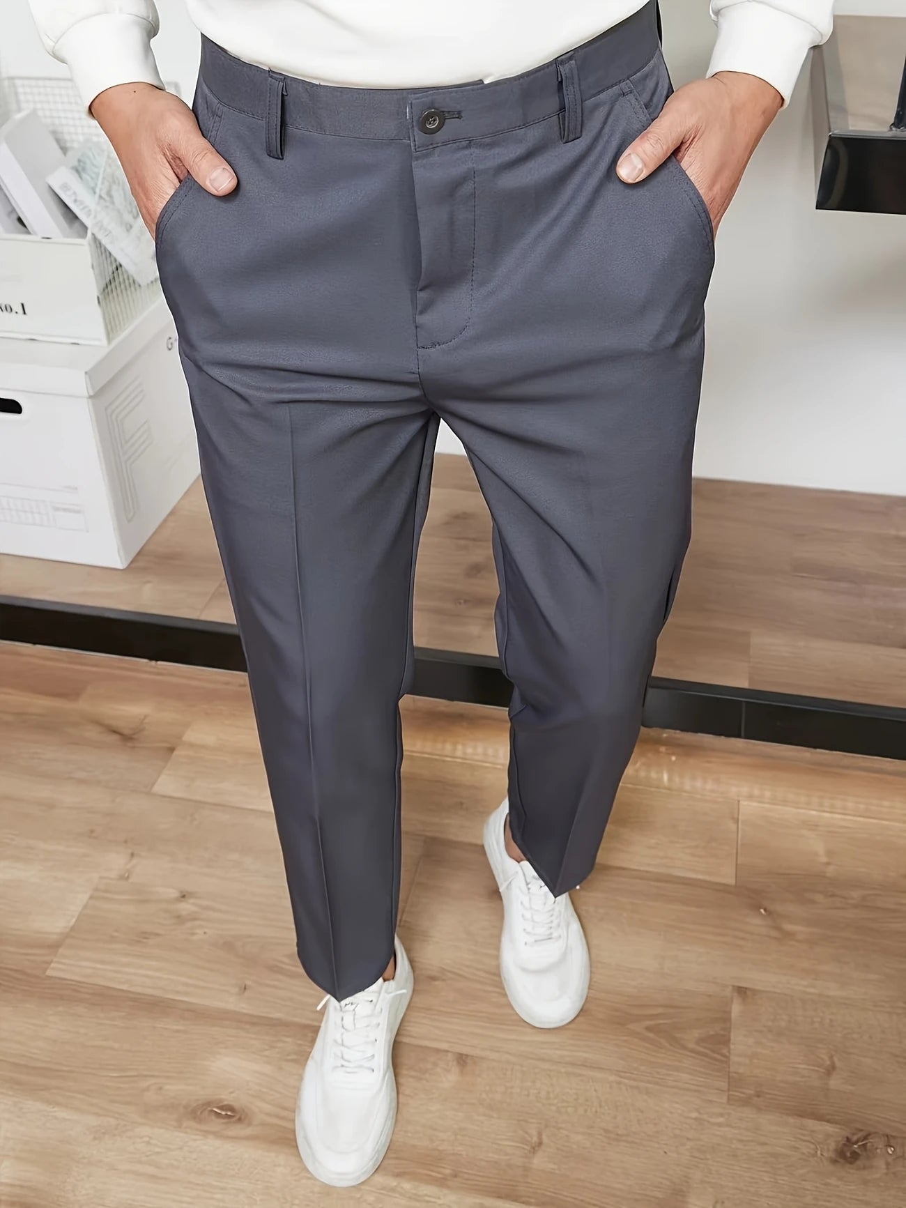 Men's Casual Trousers – Loose Fit Business Style