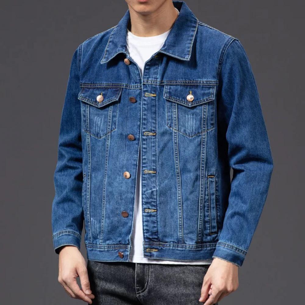 Men's Denim Jacket with Button Front