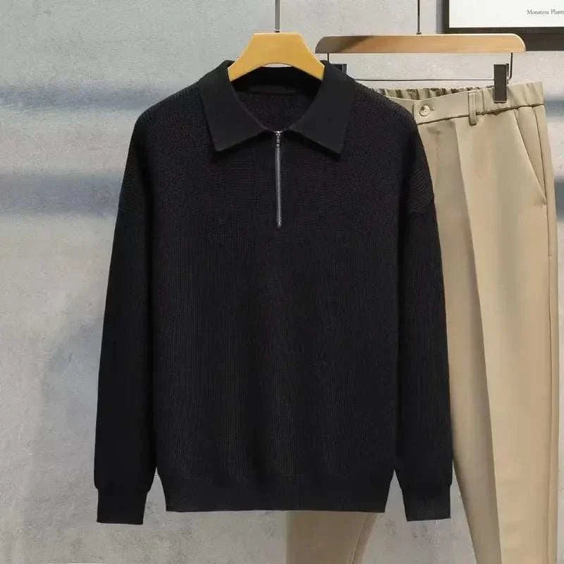 Men's Half-Zip Knit Sweater