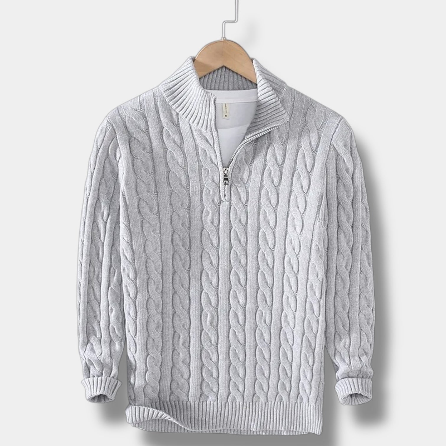 Men's Half Zip Sweater – Jacquard Knit Winter Style