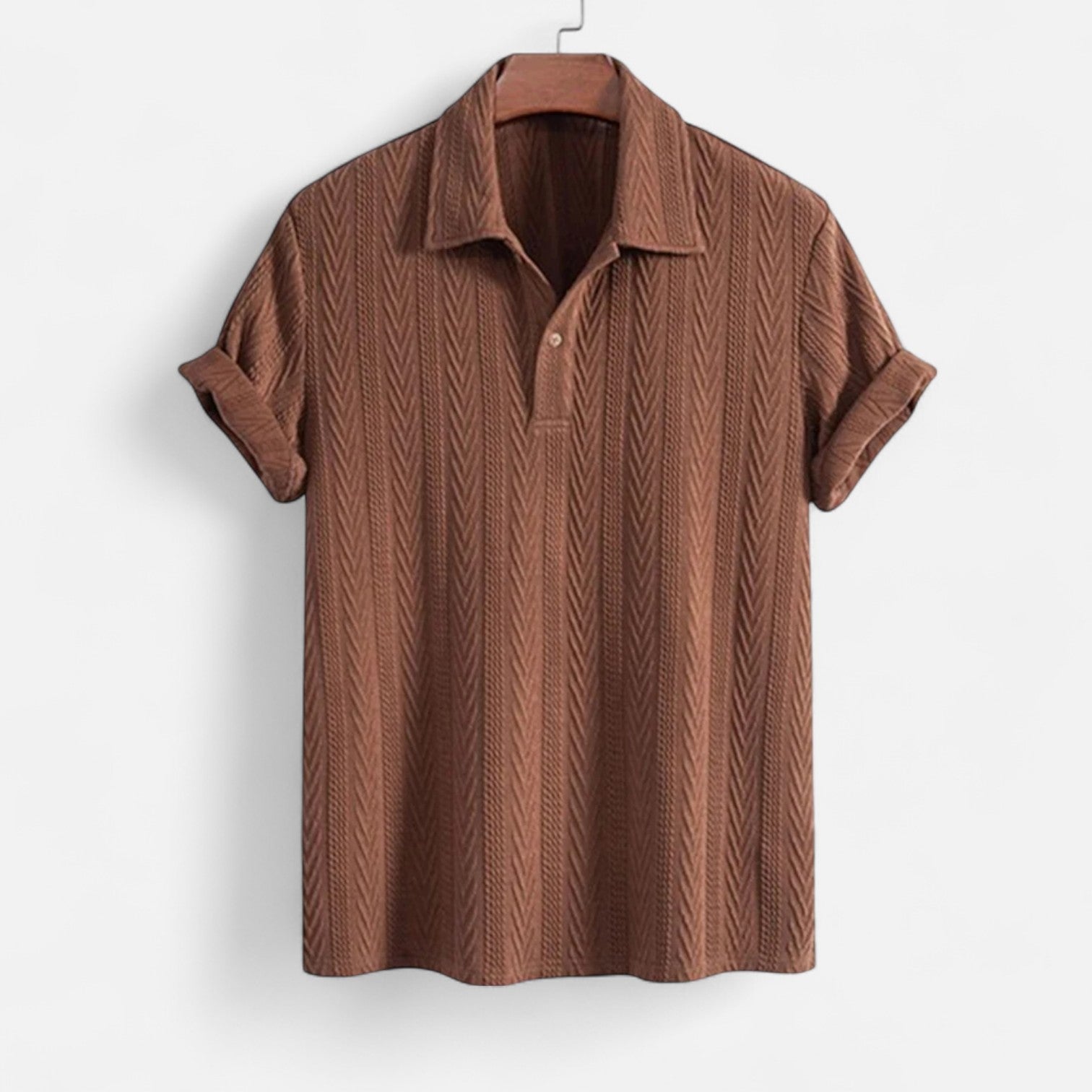 Men's Jacquard Polo Shirt – Casual Golf Style