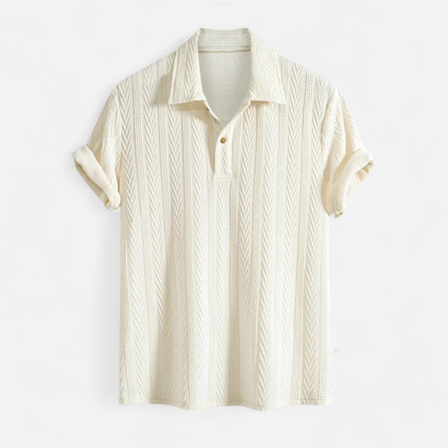 Men's Jacquard Polo Shirt – Casual Golf Style