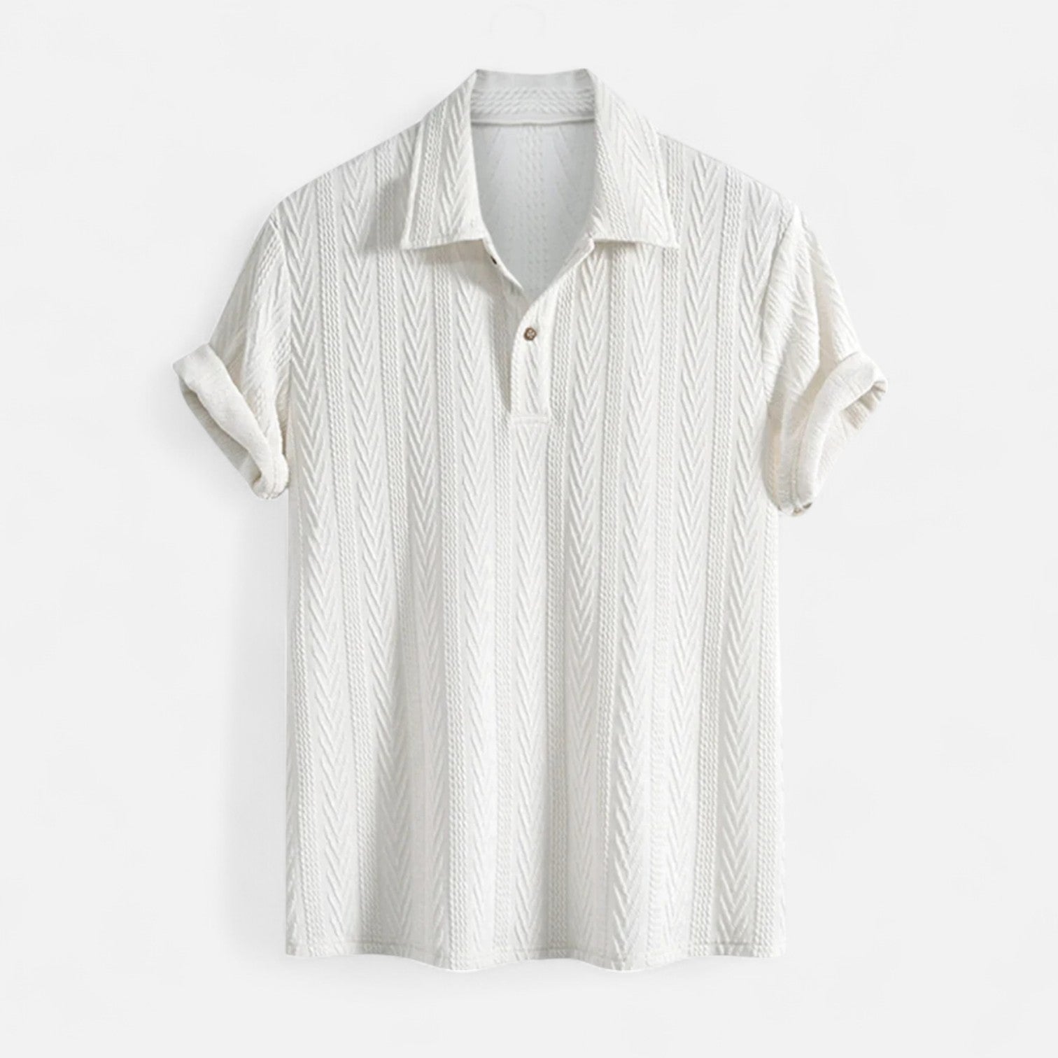 Men's Jacquard Polo Shirt – Casual Golf Style