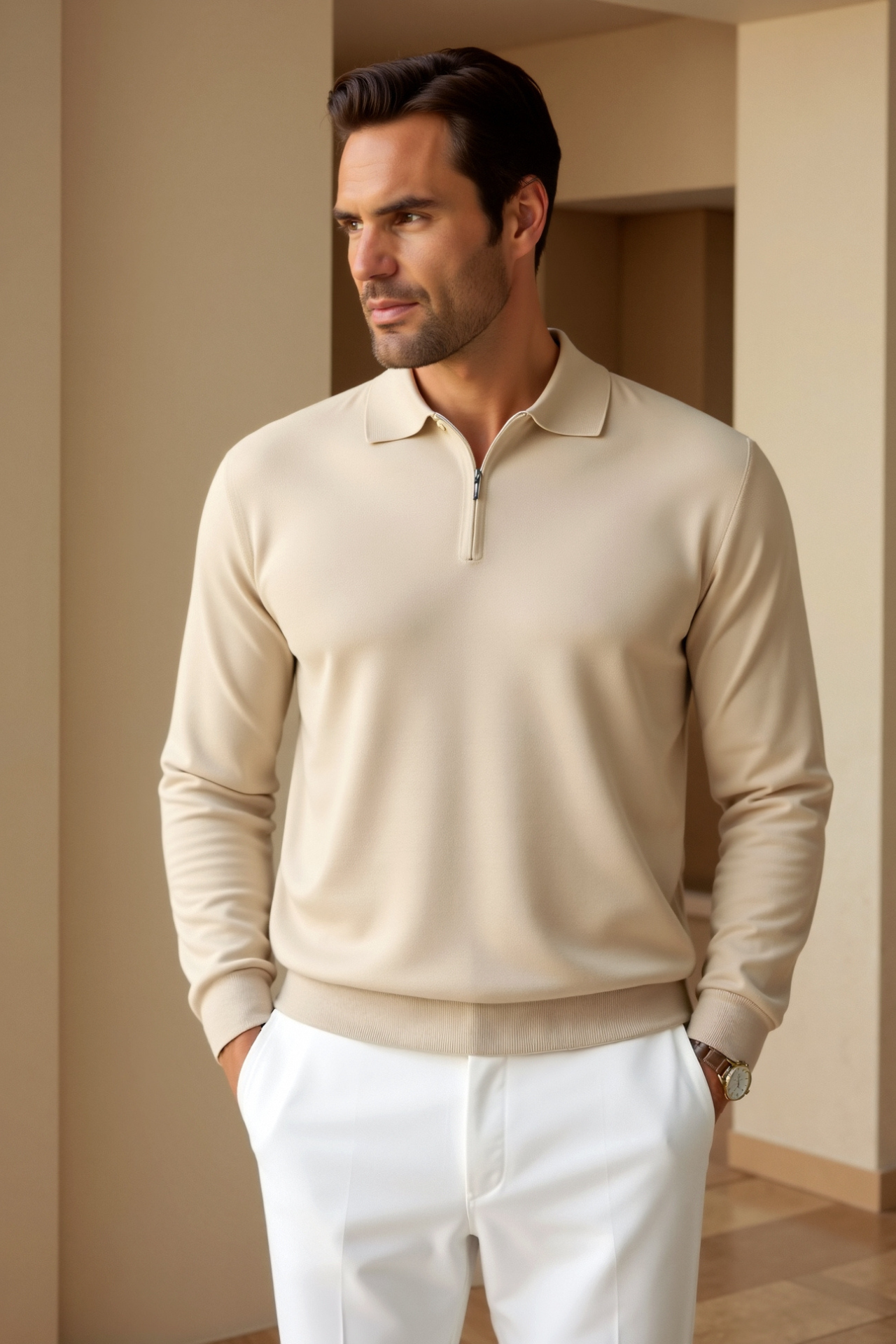 Men's Knit Polo Shirt