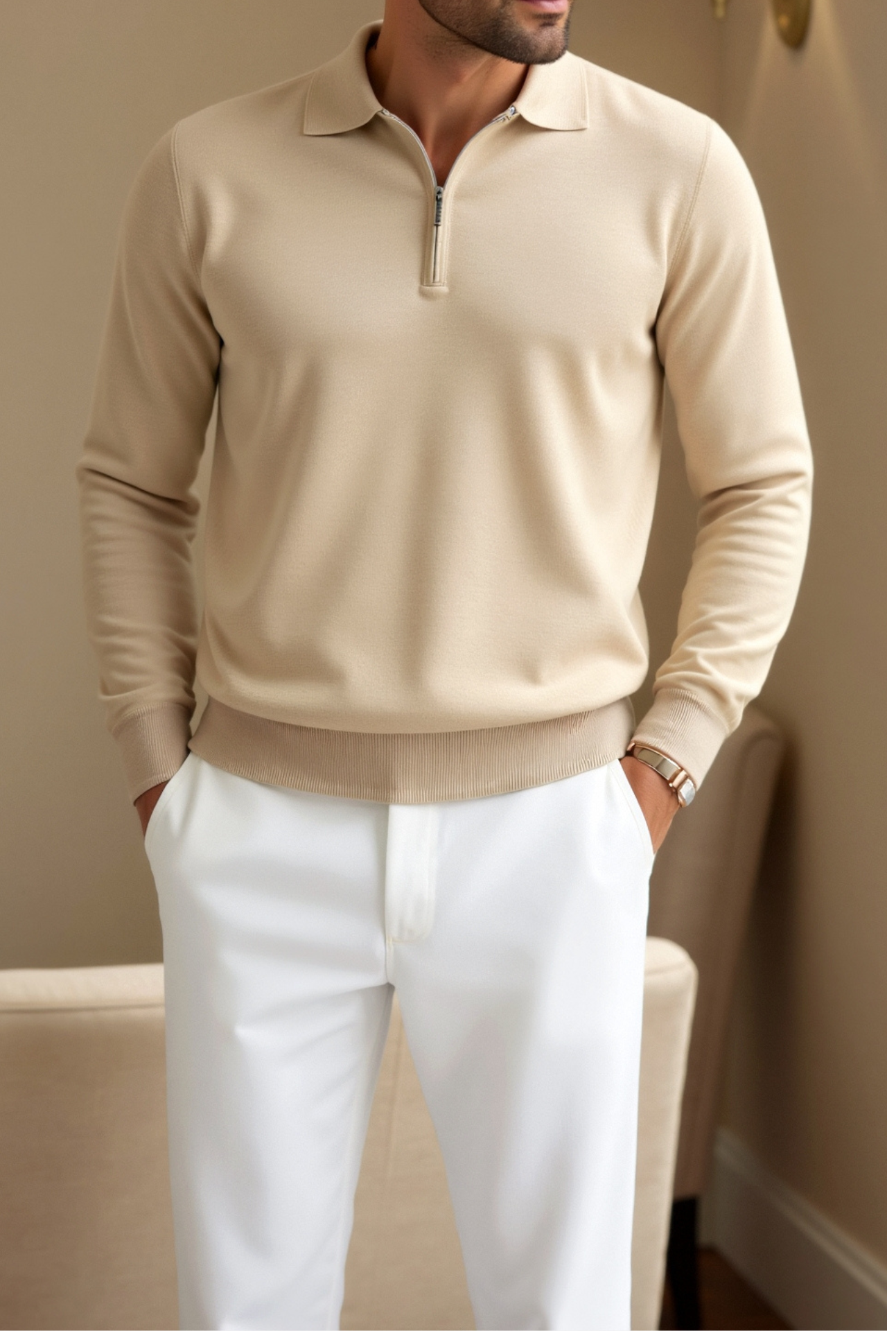 Men's Knit Polo Shirt