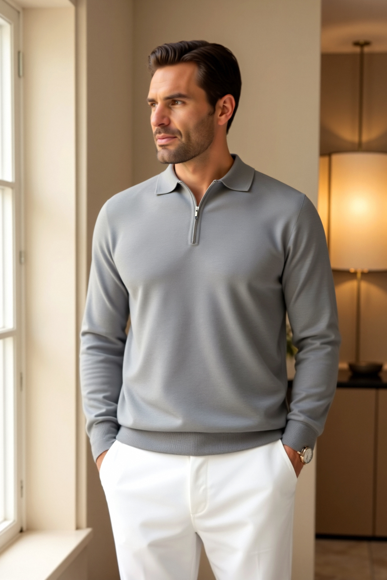 Men's Knit Polo Shirt