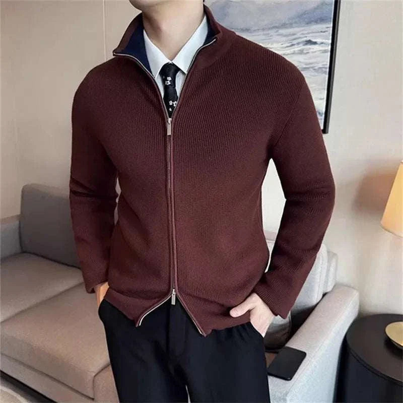 Men's Knitted Zipper Sweater