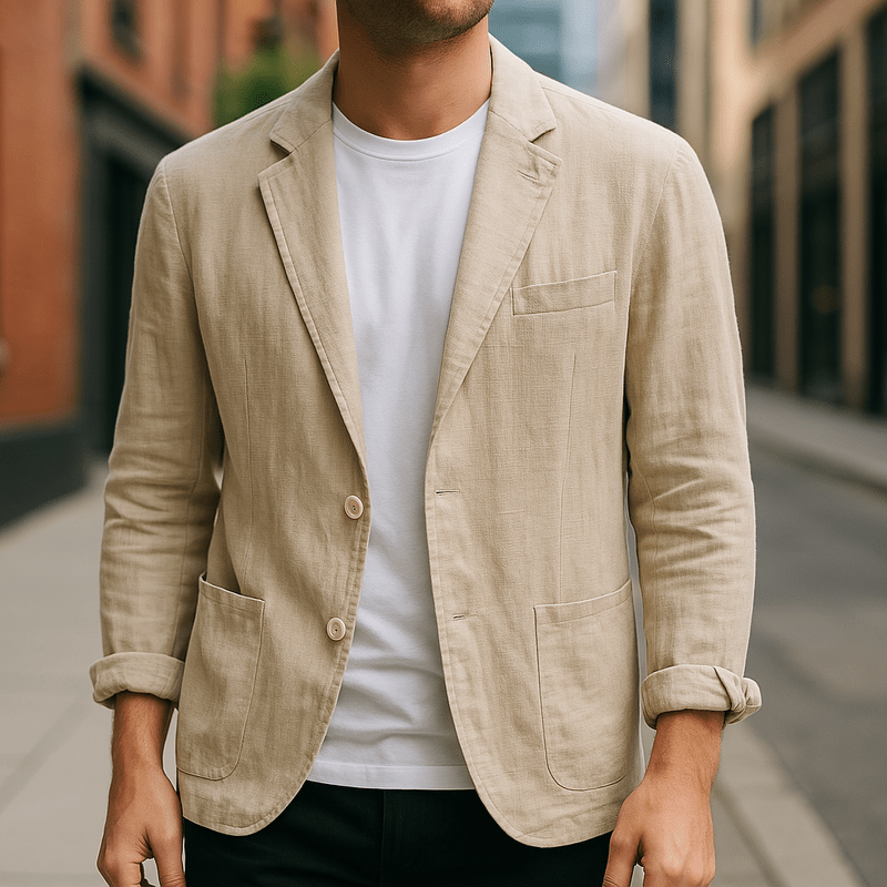 Men's Linen Blazer – Tailored Lightweight Jacket