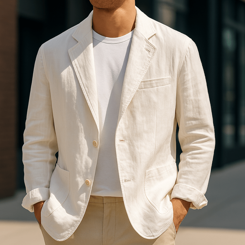 Men's Linen Blazer – Tailored Lightweight Jacket