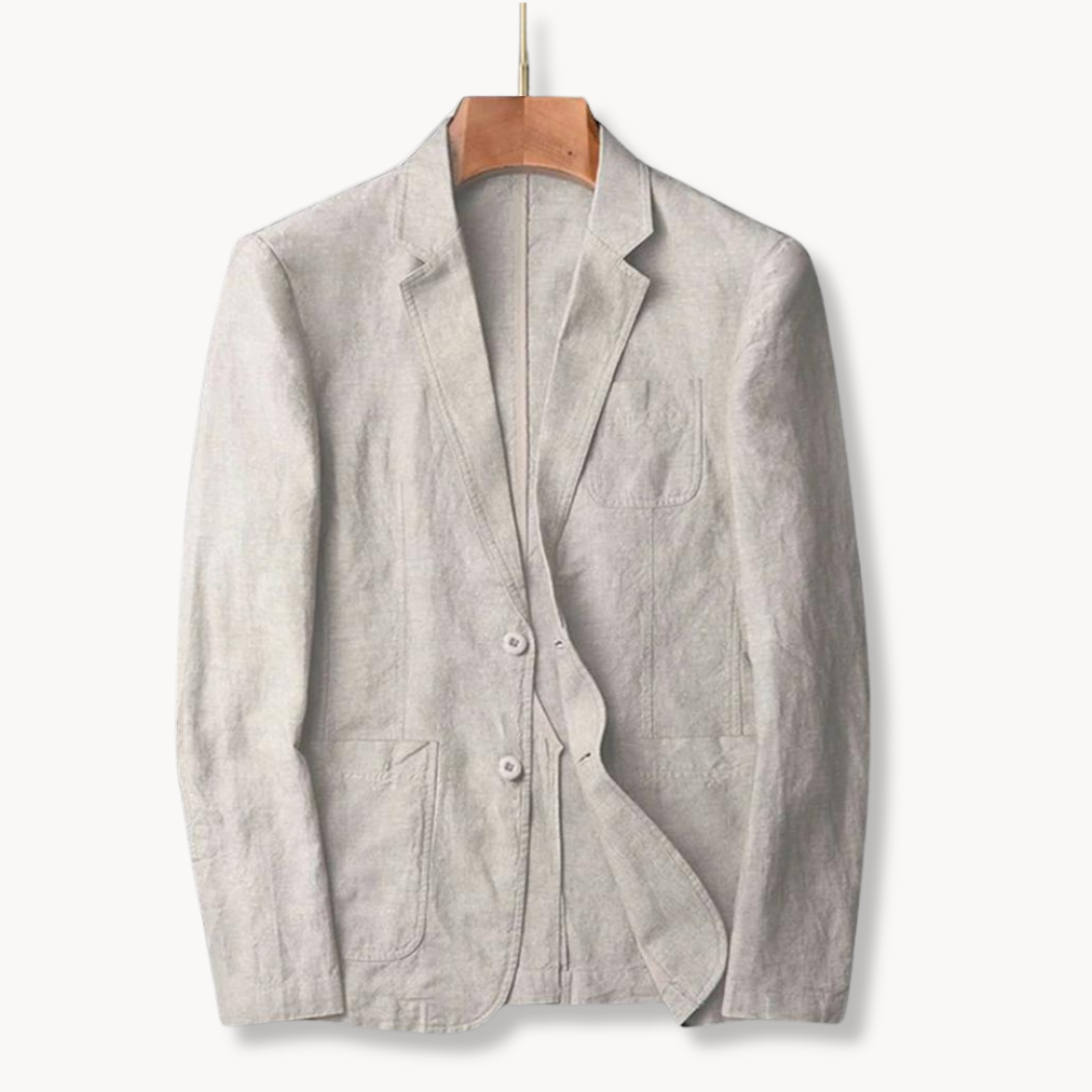 Men's Linen Blazer Jacket for Warm Weather Style