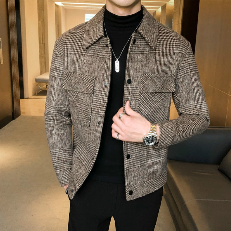 Men's Casual Patchwork Coat