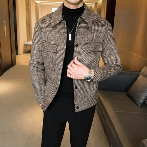Men's Casual Patchwork Coat