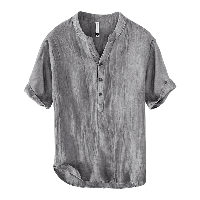 Men's Linen Shirt Short Sleeve – Lightweight Summer Casual